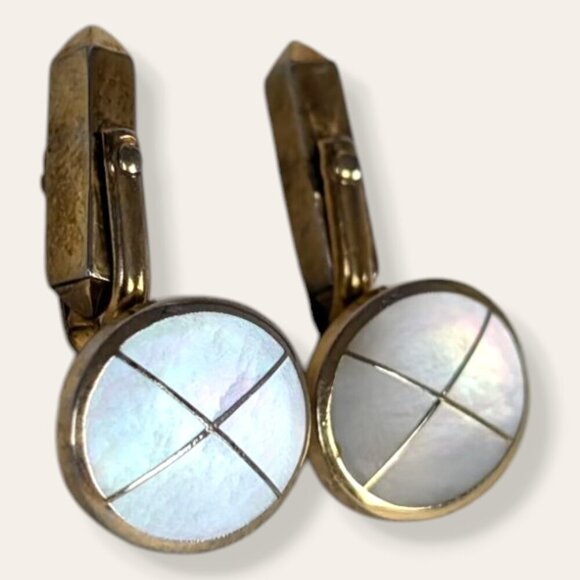 Vintage MOP Oval Cufflinks - Picture 3 of 6